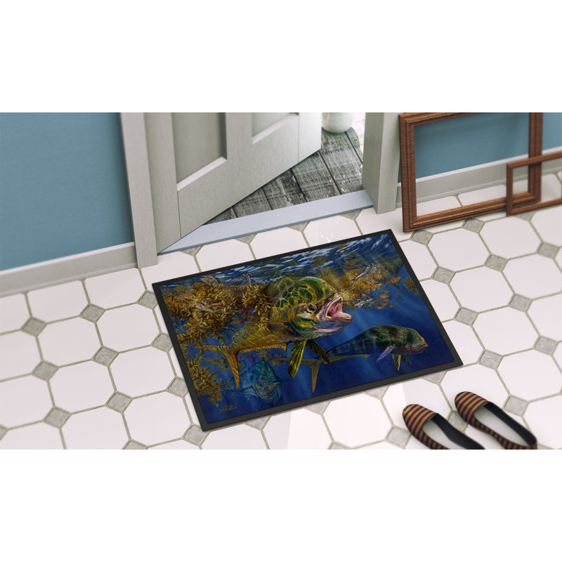 Salade d’algues anora 36 po x 24 po tapis de porte extérieur antidérapant Ridenhour