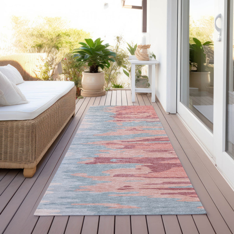 Tapis intérieur / extérieur lavable à la machine Chayden ACN1050, Runner 2'3" x 7'6"