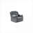  Single-Seat Tufted Manual Recliner Arm Chair, Gray-Toned Velvet Upholstery for Residential Living Spaces