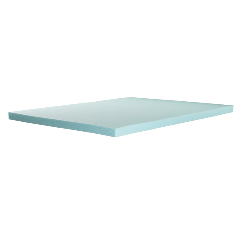 Full Blue Memory Foam Mattress Topper with Cooling Gel