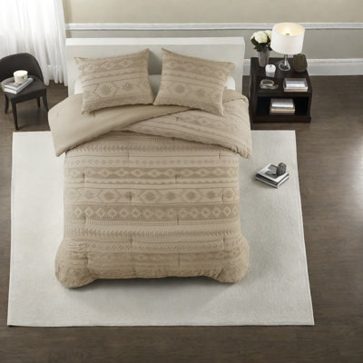 Cozy Tan Chenille Bedding Sets, Oversized Twin/twin Xl For Home Comfort