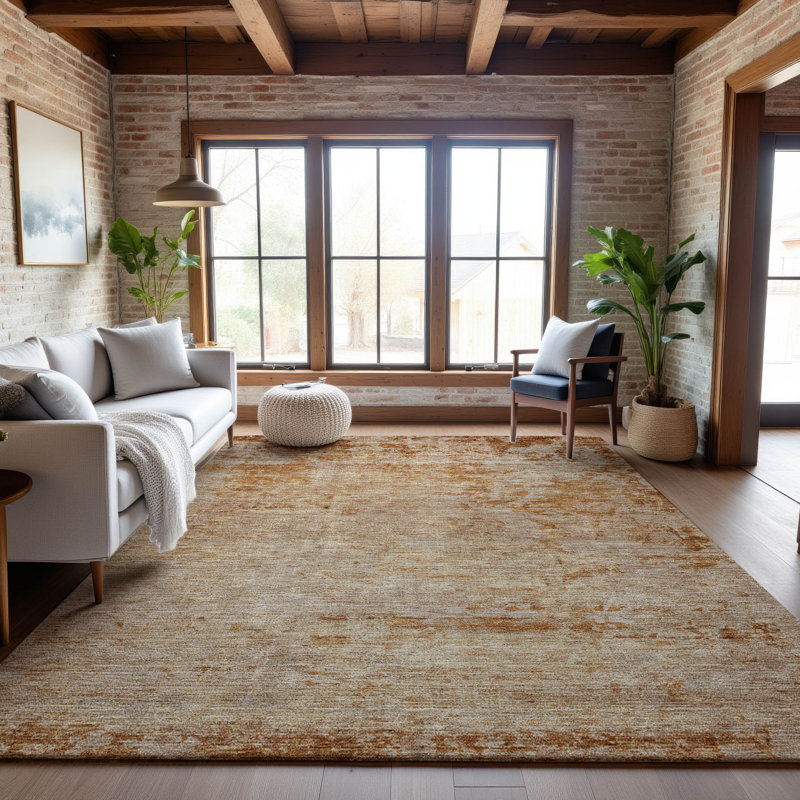 Premium Machine Washable Gurubaksh AMF1164 Abstract Rug, Rectangle 2'6" x 3'10"