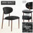 Mid-Century Modern Upholstered Dining Chairs with Wood-Grain Metal Legs-492494397