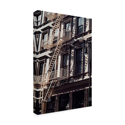 New York City Fire Escapes 03 - Wrapped Canvas Print -  Trademark Fine Art, 1X21252-C1624GG
