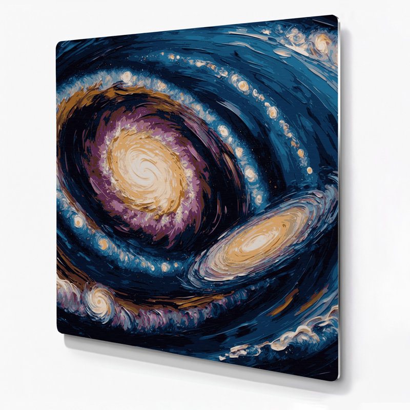 Space Deep Field images, art mural gris en métal, H 16 po x l 16 po