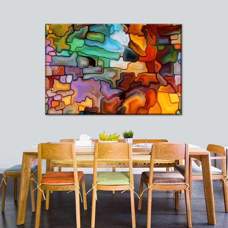 Abstract Fused Glass Canvas Print, 26" H x 39" W x 1.25" D
