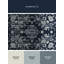 Tapis gris moelleux doux à motif floral Cozine-330648505