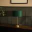 Dadiva Brushed Chrome Stem Table Lamp with Velvet Reni Shade-1570921141-1570921149-1570921146