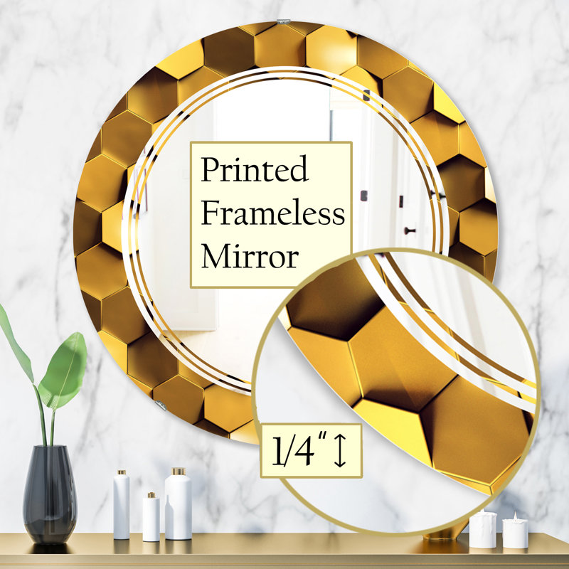 Miroir mural Honeycomb, H 31,5 po x l po