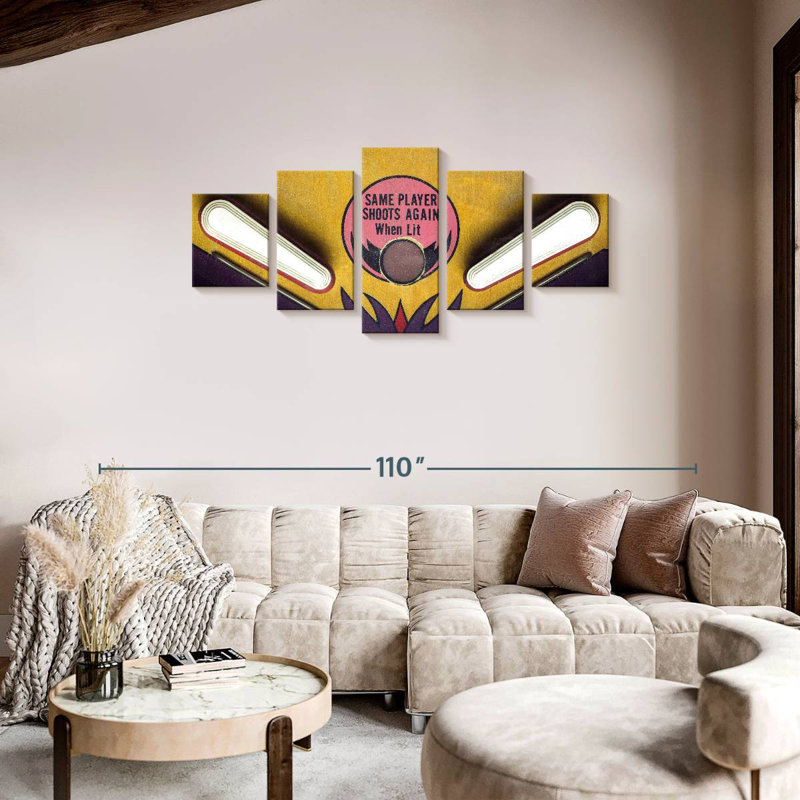 'Pinball Machine Game, 34" H x 74" W