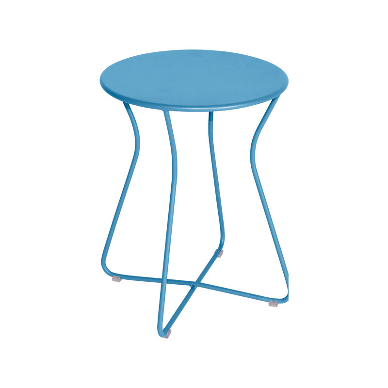 Table d'appoint en acier Cocotte, Bleu maya