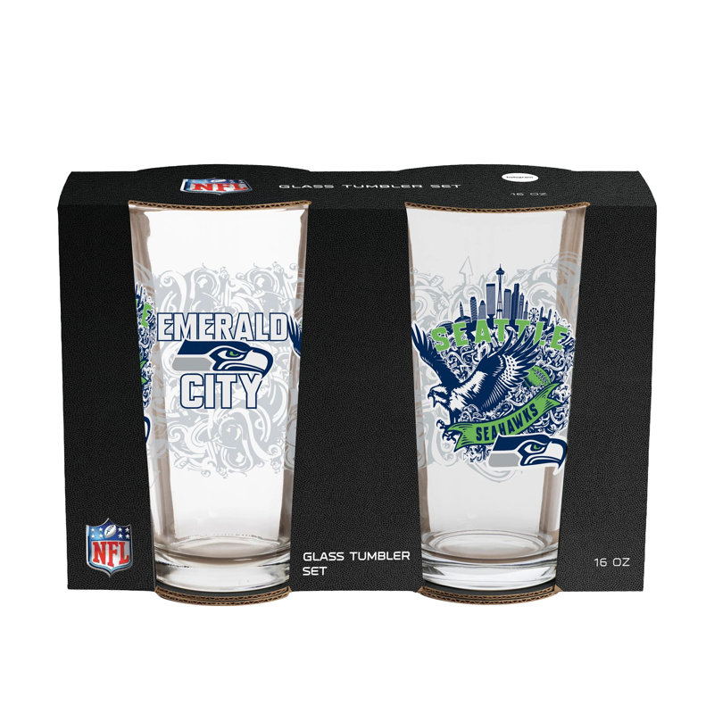 Ensemble de 2 verres à bière 16 oz Seattle Seahawks, Seahawks de Seattle