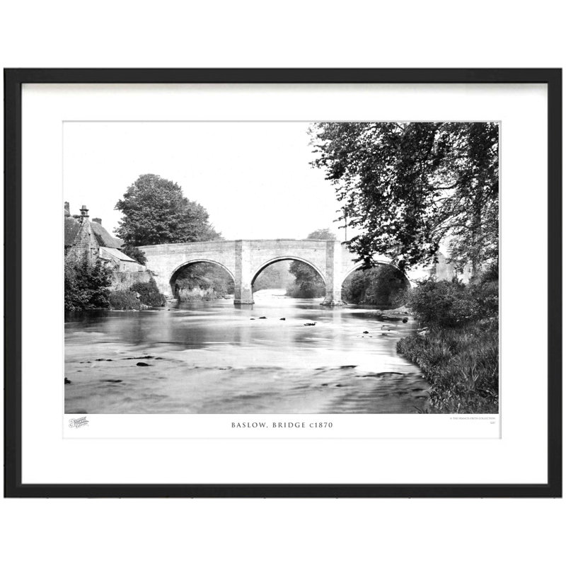 Baslow, Bridge C1870 - Single Picture Frame Print, 45cm H x 60cm W x 2.3cm D
