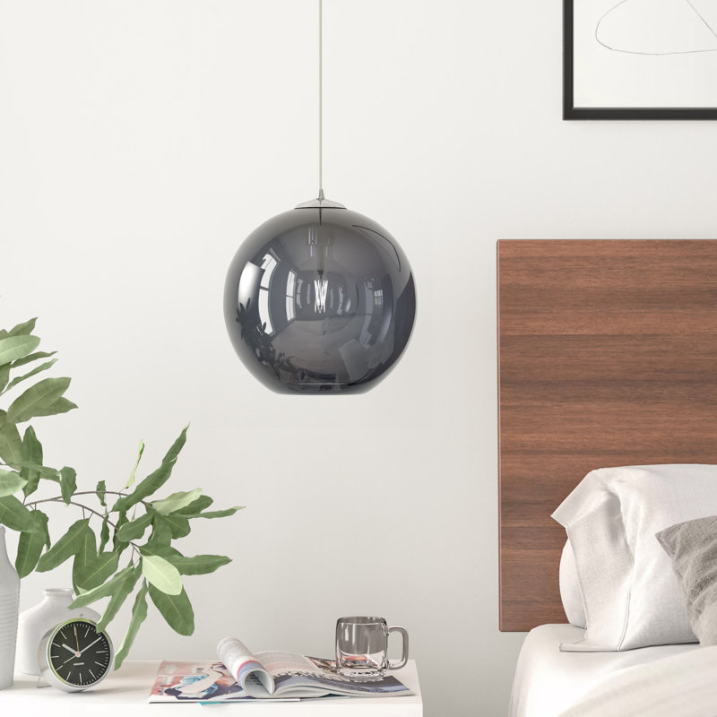 Bobby 1 - Light Pendant, Chrome, 28cm H x 30cm W x 30cm D
