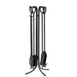 4 Piece Iron Fireplace Tool Set