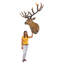 Sculpture murale «Big Antler Buck»
