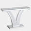Table de vestibule en forme de V, table d'appoint en miroir, console