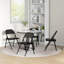 HOMCOM Padded Folding Chairs Cushioned Seat Metal Frame Set of-540936425-558167809