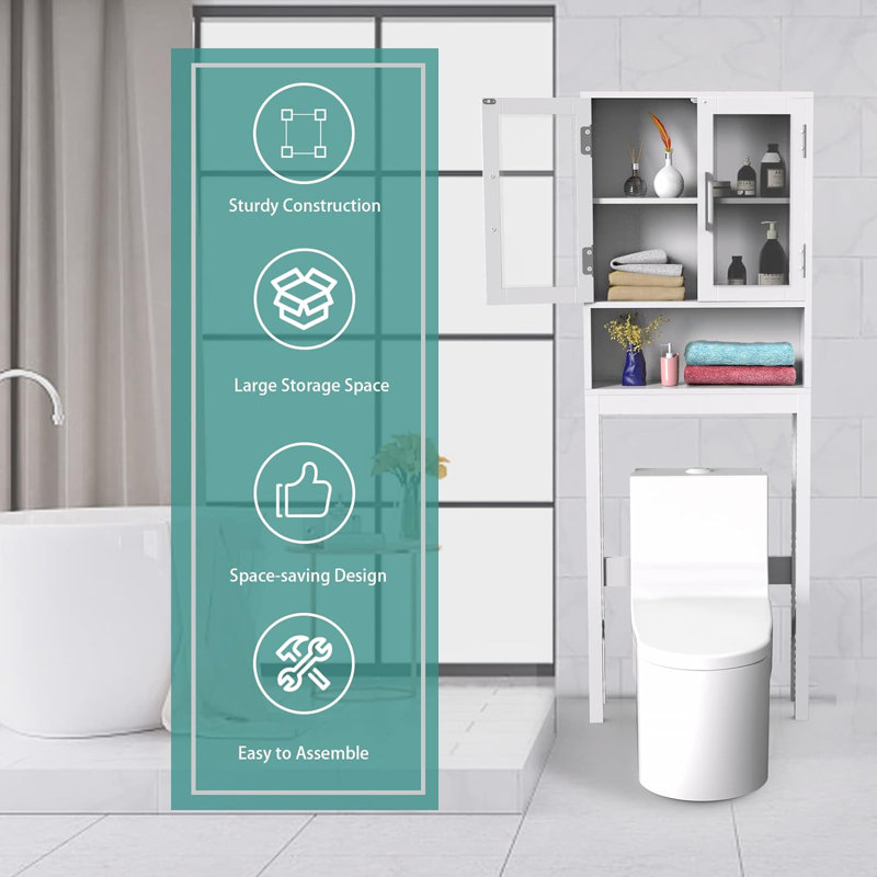 Gelonese Freestanding Over The Toilet Storage