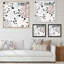 Éléments abstraits dans des tons de gris, feuilles tropicales - impression sur toile-66814590-66814587
