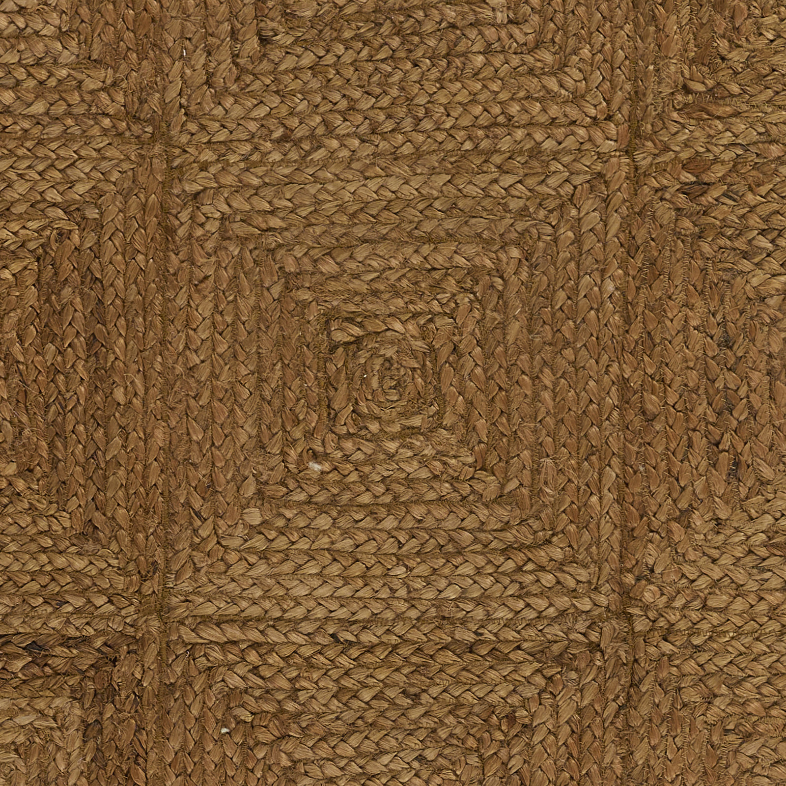 Mykonos Brown Hand-Woven Geometric Jute Rug, Rectangle 2' x 3'