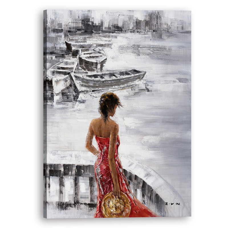 " Waiting At Sea ", 36" H x 24" W x 1.5" D