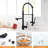High-Performance Kitchen Sink Pull Down Faucet - Black, Single Handle, Ceramic Filler, Productive Advanced Pull-Down Modern Features, Innovative