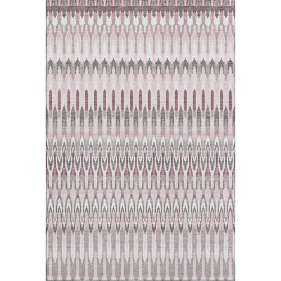 Premium Machine Washable Prisco Pink Rug