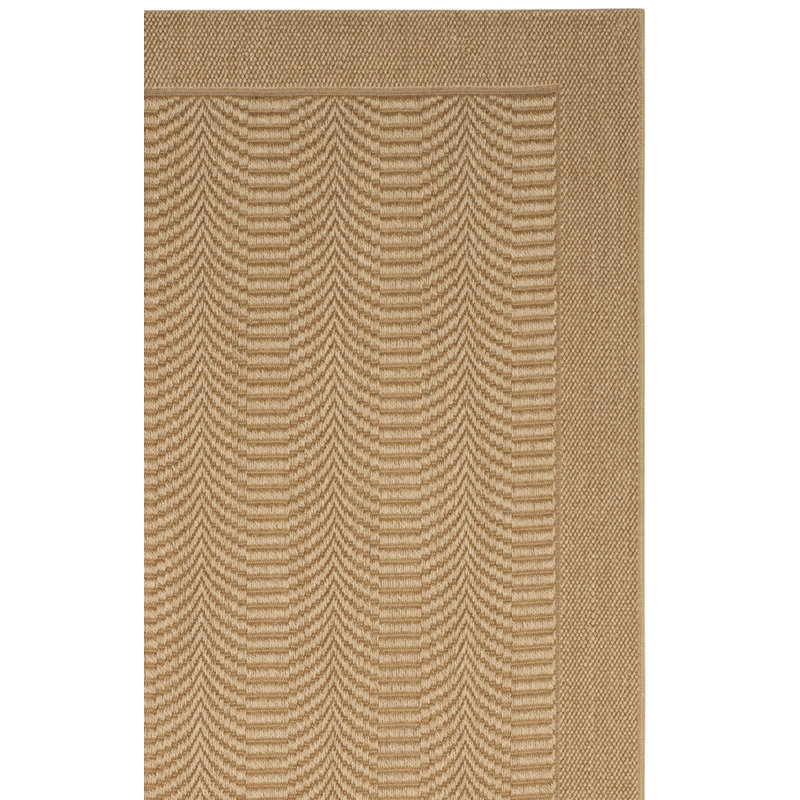 Tapis géométrique en jute et sisal Chateaux, Rectangle 3 pi x 5 pi