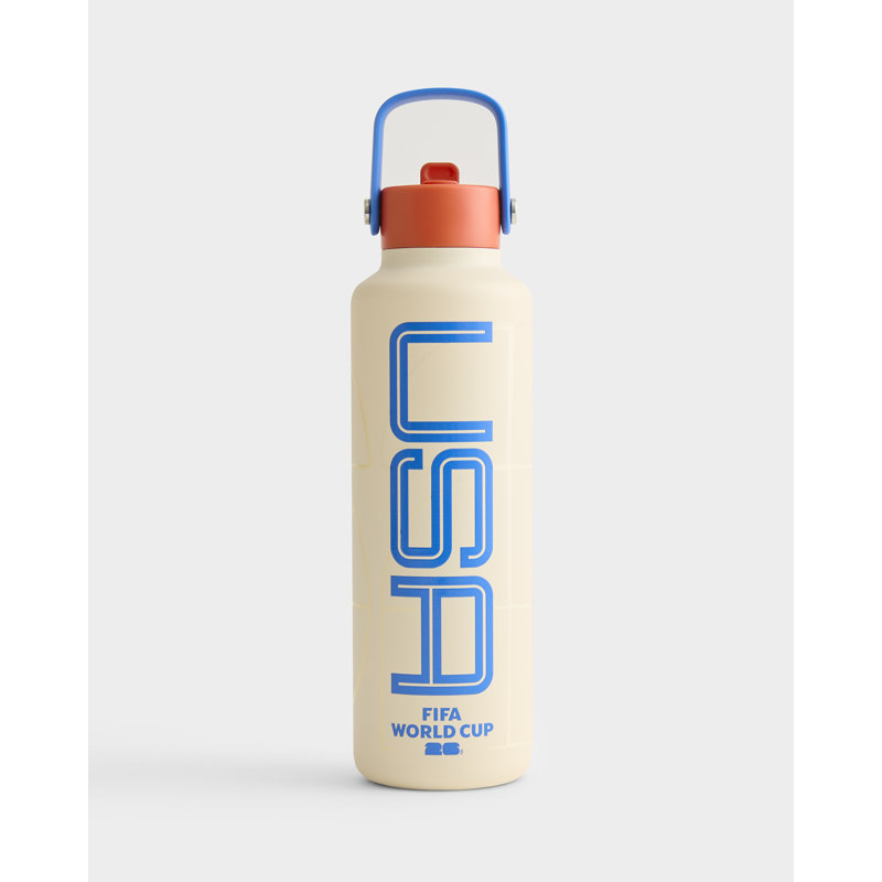 Bouteille d'eau en acier inoxydable Performance Drib 24 oz avec couvercle en paille silencieux et étanche - Édition 2026 de la Coupe du Monde de la Fifa