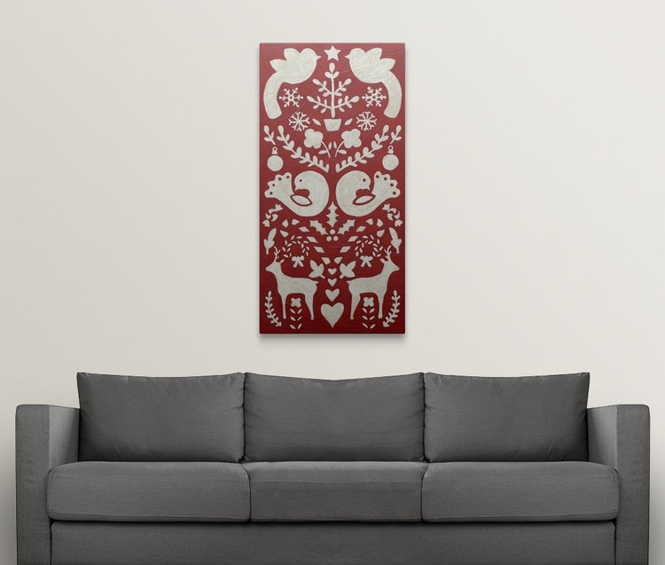 « ii » chariklia zarris, impression Christmas Joy, H 36 po x l 18 po x P 1,5 po, Toile