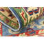 Tapis zone en laine beige/bleu 2 pi 10 po x 4 pi 5 po one-of-kind à la main-noué la new age Alayna