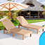 Chaises longues surdimensionnées en résine de 74 po avec dossier réglable à 5 niveaux et porte-gobelet pour piscine, patio, plage, cour (2 pièces)-1656848394-1664334231