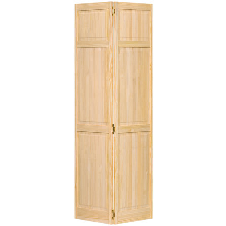 Paneled Wood Unfinished Bi-Fold Door