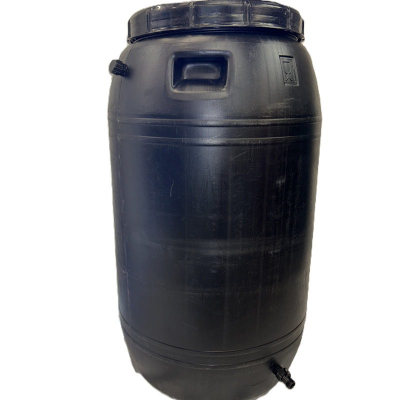 55 Gallon Rain Barrel, Black