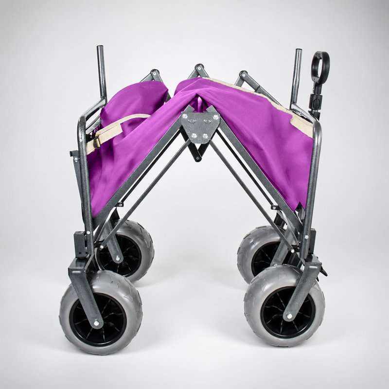 Chariot pliant convertible 3-en-1 avec table à l'arrière, capacité de 500 lb, idéal pour les activités de plein air et une utilisation polyvalente