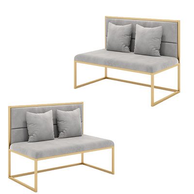 Polyester Blend Upholstered Bench