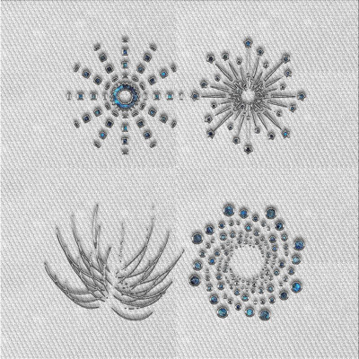 Tapis gris/zone noire à motifs