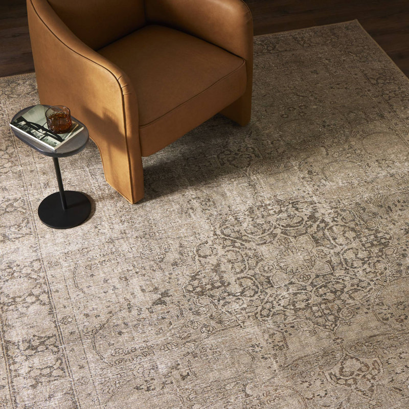 Morelli Oriental Area Rug in Alani Natural, Rectangle 5' x 8'