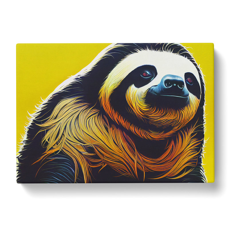 Astounding Sloth - Wrapped Canvas, 35cm H x 50cm W x 3cm D