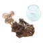 Sculpture printemps champignon en bois et verre