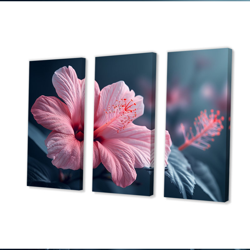 Oasis hibiscus - Hibiscus, Toile tendue, H 28 po x l 36 po x P 1 po