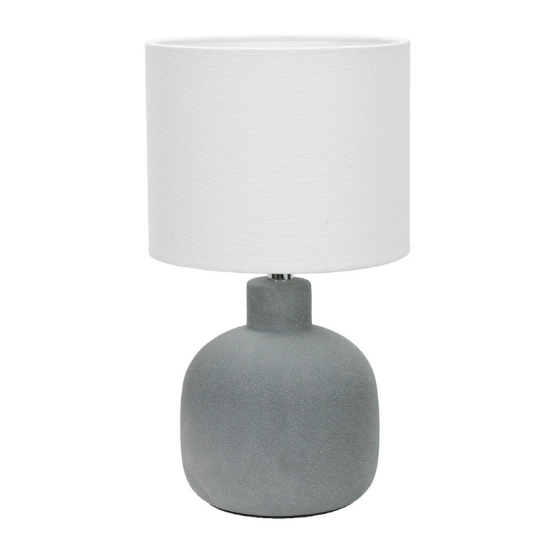 Chelsea Ceramic Table Lamp, Grey, Yes