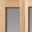 Etna Oak Glazed Bi-Fold Door Unfinished