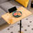Bamboo Couch Tray Table Height Adjustable C-Shaped End Table with Slots 2 Tier Sofa Side Table
