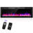 Wall Mounted Electric Fireplace With 12 Flame Colors And Wifi Function In Black-675147466