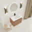 Meuble-lavabo mural 28 po avec lavabo en céramique blanche et porte à fermeture en douceur, emballage KD, contreplaqué-783888322