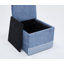 Chaise de salle à manger rembourrée en lin avec roulettes et espace de rangement - ensemble de 2-1266359380