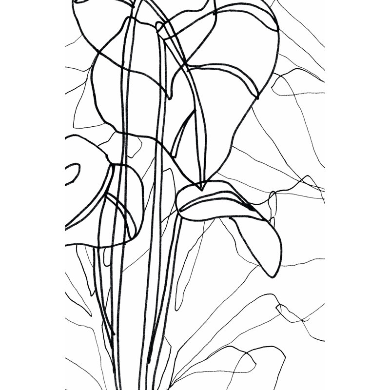 Tropical Lines III by June Erica Vess - Drawing, 76 cm H x 51 cm W, Wrapped Canvas
