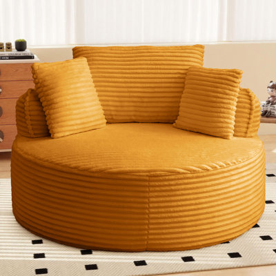 53" Oversized Compression Round Chaise Longue Chair